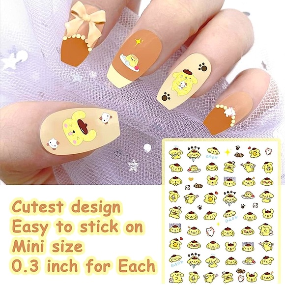 💌 BO/GO$6 Pompompurin Nail Stickers - Picture 1 of 1